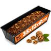 KADAX Cantura da Forno Rettangolare, Forma di Scatola in lamiera, Forma della Torta Reale con Strato Anti -hub, panetteria, Stampo per Torta, teglia, Forma di Pane Quadrata (35 x 12 cm, Nero)