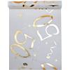 Santex Runner da tavola bianco oro 50 anni 30 cm x 5 m tessuto decorativo striscione tovaglia tovaglia