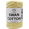 Tre Sfere Cordino SWAN COTTON (7010 - Giallo Chiaro) , filato per borse, cappelli, cestini, sottopiatti, pochette composizione 70% cotone riciclato 30% poliestere, Bobina 250 Grammi 250 metri