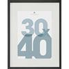 ATMOSPHERA CREATEUR D'INTERIEUR Atmosphera - Cornice portafoto Manu nera 30x40 cm, con passepartout 20x29 cm, da tavolo o da appendere - Per decorazione murale, soggiorno, ufficio