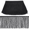 OLYCRAFT 10M of 6 inch Fringe Trim Nappa di Pizzo Nero Chainette Fringe Trim Nastro per Abito da Ballo Latino Abbigliamento Fai da Te Abbellimento Paralume E Decorazioni per Cuscini