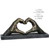 Casablanca modernes Design Casablanca - Scultura decorativa a forma di cuore, in poliestere, larghezza 36 cm