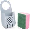 KADAX Supporto per Spugna, Scolapiatti Sospeso, Scaffale per Rubinetto, Organizer per Cucina (Grigio Chiaro)