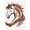 FINGERINSPIRE Stencil per pittura con testa di cavallo 21 x 29,7 cm riutilizzabile linea animale disegno rettangolo grande modello