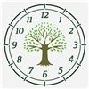 FINGERINSPIRE Albero della Vita Orologio Face Painting Stencil 30x30cm Plastica PET Rotondo Orologio Face Stencil per la Pittura Cavata Albero della Vita Disegno Modello