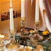 Esdallina Portacandele in vetro cristallo, portacandele conico, decorazione da tavolo per matrimoni, cene e feste, 3 pezzi