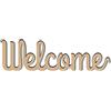 CREATCABIN Cartello in Legno Tagliato al Laser Wall Art Benvenuto Lettera Insegne Scultura Decorativa da Parete Hanging Decor Unfinished Porta Inaugurazione della Casa Decorazione 25 x 7 x 0.6 cm