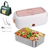 MeLtor Scaldavivande Adatto per Portatili da 110 V/12 V/24 V, Portapranzo Isolamento Termico di Lunga Durata Alimentato Tramite USB, Scaldavivande,White