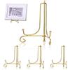 BBAOO Espositore Di Ferro, 4 Pezzi Espositori Per Piatti, Espositore Stand In Ferro, Porta Piatti Da Esposizione Oro, Per Foto, Libri, Piatti e Artigianato