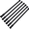 SIQUK 6 Pezzi Bastone per Tenda Regolabile Asta Tenda Doccia per Bagno Armadio Guardaroba Librerie (Nero, 40-70cm)