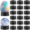 GORGECRAFT 20 pz Nero Piatto Rotondo Espositore Basi Sfera Supporti Sfere di Cristallo Supporto Casa Deco Piedistallo Rack per 2.5-5cm Gamma Sfera Casa Ufficio Decorazione Desktop, 27.5x11.5mm