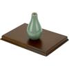 FINGERINSPIRE Base di Supporto Rettangolare in Legno Marrone Cocco 15x22x1,8cm Base in Legno con Bordo Ogee Base di Esposizione in Legno per Pietre Preziose e Gioielli Decorazione Base in Legno per