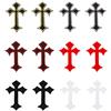 JKJF 12 toppe termoadesive con croce medievale, gotica, ricamate per vestiti, zaino, scarpe, giacca, jeans, cappello, vestito, 6 colori
