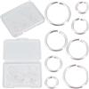 CREATCABIN 80 Pz Anelli di Salto Aperti 925 Connettori Piccoli in Argento Sterling 4 Misure con Contenitore di Plastica Anello di Salto Rotondo Bulk per Creazione di Gioielli Braccialetti Artigianali