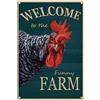 CREATCABIN Cartello per Pollaio per Galline Decorazione da Parete Poster Vintage Targa in Metallo Targa retrò per Coop Fattoria Cortile Giardino Esterno Ringraziamento Regalo di Natale 20 x 30cm