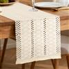 Segus Runner Tavolo Moderno con Nappe, 30x180cm Runner Tavola in Lino di Cotone, Riutilizzabile e Lavabile, per Vacanze, Matrimoni, Cene, Compleanni (Beige)