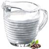 KADAX Giocazione di Latte Vetro, brocca di Latte con Manico, brocca di Panna, brocca, Salsa, brocca di Vetro per Latte, Panna, Salsa, caffè, Facile da Pulire, Trasparente (200 ml, Striscia)
