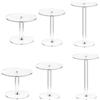 TONIXY Elegante set di espositori rotondi in acrilico - 3 rialzi premium per tutte le occasioni (6 pezzi)