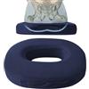 LEKEFETO Cuscino ortopedico per seduta rotondo, cuscino a forma di ciambella in memory foam, cuscino ortopedico per seduta, cuscino per migliorare la circolazione sanguigna, allevia il dolore, per