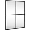 vidaXL Specchio da Parete Nero 40x50 cm Rettangolare in Ferro