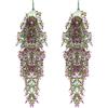 MIPIACE 2 Pcs Pianta Artificiale Sospesa 70CM Pianta Finta Cadente Piante Pendenti Artificiali Fiori Artificiali Cadenti da Interno per Casa Giardino Balcone Ufficio (Loto)