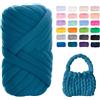 uyeoco Filato Grosso per Coperte, Lavoro a Mano Filato di Lana Morbida, Filo Grosso Tubolare, Core Yarn, Filato di Lana Grosso Roving Uncinetto, Chunky Yarn (Color : 13#, Size : 2 Roll(500g))