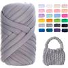 uyeoco Filato Grosso per Coperte, Lavoro a Mano Filato di Lana Morbida, Filo Grosso Tubolare, Core Yarn, Filato di Lana Grosso Roving Uncinetto, Chunky Yarn (Color : 11#, Size : 2 Roll(500g))