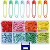 Mikihat Spille da Balia, Spille di Sicurezza in Metallo, Spille da Balia Colorate 32mm, 240 Piezas Piccolo Spille Sicurezza con Scatola, per DIY Abbigliamento Artigianato Arte Fai da Te