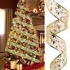 FainFun Nastro di Natale a LED, 5M Nastro Luminoso per Albero di Natale, Luci a Nastro per Albero di Natale, Nastro con Luci Albero di Natale per Decorazione Interna, Luci Natalizie a Nastro (Oro)