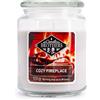 Candle-Brothers candela profumata in barattolo con coperchio | Cozy Fireplace | Candela profumata falò | 2 stoppini | Lunga durata | Regalo per donne