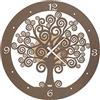 Arti & Mestieri Albero della Vita - Orologio Piccolo da Parete di Design 100% Made in Italy - in Ferro, Diametro 44 cm - Oro Laccato e Bronzo