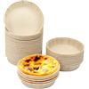 UHETLET 50 Pz Mini Tortiere in Carta 10,5cm Stampi per Crostatine di Carta Stampo per Torte in Car ta per Cuocere Stampi Rotondi Car ta per Crostate Mini Teglie per Crostate per Torte Mousse e Dessert