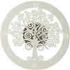 Arti & Mestieri Albero della Vita - Orologio da Parete di Design 100% Made in Italy - in Ferro, Diametro 44 cm - Bronzo e Avorio