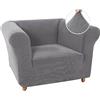 BXFUL Copridivano Spessa Copridivano Elasticizzato Copripoltrona Divano Protector Mobili Coperture Tessuto Jaquard Lavabile (1 posto,Grigio chiaro)