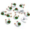 Logbuch-Verlag - 12 mini ferro di cavallo in colore argento e oro con quadrifoglio e coccinella, portafortuna, decorazioni per Capodanno, matrimoni, o esami superati