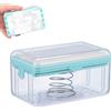 Cosysparks Portasapone multifunzionale schiumogeno con coperchio da viaggio, Contenitore lavanderia da bagno (blu)