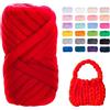 uyeoco Filato Grosso per Coperte, Lavoro a Mano Filato di Lana Morbida, Filo Grosso Tubolare, Core Yarn, Filato di Lana Grosso Roving Uncinetto, Chunky Yarn (Color : 20#, Size : 2 Roll(500g))
