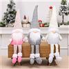 KAHEIGN 3 Pezzi Natale Figurine di Peluche, 3 Colori Peluche Gnomo Tomte Svedese Fatto a Mano Elfo di Babbo Natale Scandinavo Figurina Gambe Lunghe per Natale Camino Casa Tavolo Decoro (46cm x 16cm)