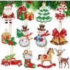 Guidre 12 Pezzi Diamond Painting Natale Portachiavi, Kit Diamond Painting 5D Ciondoli per Pittura con Diamanti Portachiavi Bambini Adulti, per Decor Natalizia da Appendere Fai Da te Della Finestra
