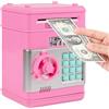 Binnan Salvadanaio Elettronico per Bambini, Salvadanaio Elettronico Password, Cassaforte Salvadanaio Elettronico, Salvadanaio Automatico in Contanti, Migliori Regali per Bambini, Rosa