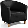 TIANSHU Velluto Poltrona Da Cocktail Chesterfield Fodere Coprisedia, Morbido Peluche Elasticizzato Fodera Per Sedia Da Club Antiscivolo Copripoltrona Rimovibile Universale(Nero)