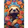 HEIBAGO Bradipo 5D Diamond Painting Adulti, Fiori Diamond Painting Kit Completo Per Principiante, Animali Set Completo Di Diamanti Di Pittura per la Decorazione Della Casa 30x40cm