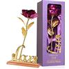 PASDTFB Regali San Valentino 24k Oro Rosa Eterna Regalo San Valentino per Lei Rosa Stabilizzata con Supporto Regalo Donna Compleanno Regalo Amica Mamma Fidanzata Ragazza Nonna Sorella Anniversario Matrimonio