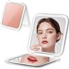 GmwyCzV Specchio Ingranditore 30X, Specchietto da Borsetta 8.5x8.5 cm, Specchio Trucco Pieghevole, Specchios Trucco con Ingrandimento, per Viaggi, Bagno, Regalo per Donna (Rosa)
