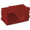 Encasa XO Tovaglioli di Stoffa in Puro Cotone 17x17 Profondo rosso