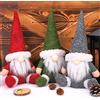 LATERN 3Pz Gnomo Di Natale Svedese, Adorabili Bambole Nane Di Babbo Natale Sedute A Mano Fatte A Mano Figurine Di Elfi Nani Di Gonks Per Natale Caminetti Decorazioni Per Feste Di Natale (30cm x 15cm)