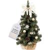Creative Home Albero di Natale Artificiale Colore Crema | Albero di Natale Piccolo 40cm | Decorazioni Natalizie per Tavolo Scrivania Alberi Natale gia Addobbati | Alberelli Natalizi Interno ed Esterno