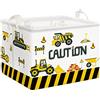 Clastyle Ceste Biancheria Veicolo di Costruzione Auto Palla Cartone Animato per Ragazzi Cestino Portaoggetti Giocattoli Pieghevole per Bambini, Veicolo Giallo, 40x30x30 cm