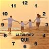 Stileitaliano Orologio da Parete personalizzato in Legno moderno con Numeri Neri Orologi a muro con foto stampa fotografica 25cm x 25cm x 1 cm Quadrato Idea Regalo per la Casa