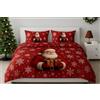 GX GARGIX Set Completo 2 Piazze Matrimoniali Flanella Scozzese rosso Natale (Nat-4)